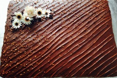 Chocolate and Copper Sheet Cake